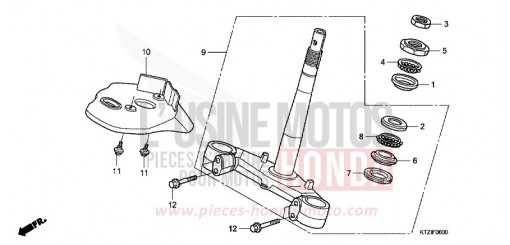 TIGE DE DIRECTION PES1259 de 2009